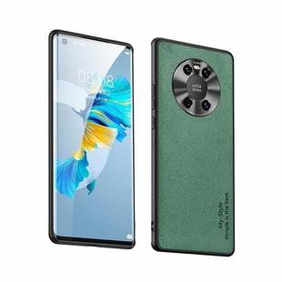 For Huawei Mate 40 Pro Suede Leather Phone Case(Matcha Green)