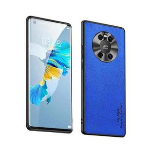 For Huawei Mate 40 Pro Suede Leather Phone Case(Blue)