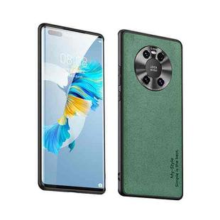 For Huawei Mate 40 Suede Leather Phone Case(Matcha Green)