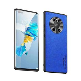 For Huawei Mate 40 Suede Leather Phone Case(Blue)