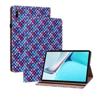 For Huawei MatePad 11 2021 Color Weave Leather Tablet Case with Holder(Blue)