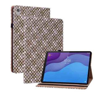 For Lenovo Tab M10 HD Gen 2 TB-X306X Color Weave Leather Tablet Case with Holder(Brown)