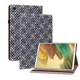 For Samsung Galaxy Tab A7 Lite T220 8.4 Color Weave Leather Tablet Case with Holder(Black)