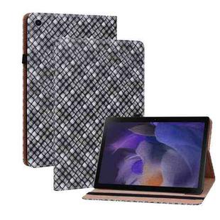 For Samsung Galaxy Tab A8 10.5 2021 Color Weave Leather Tablet Case with Holder(Black)