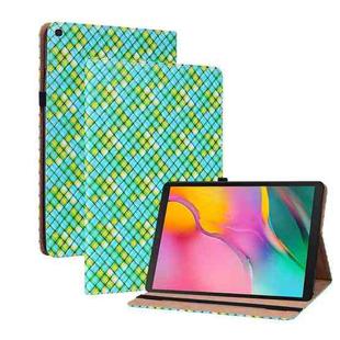 For Samsung Galaxy Tab A 10.1 2019 T510 Color Weave Leather Tablet Case with Holder(Green)