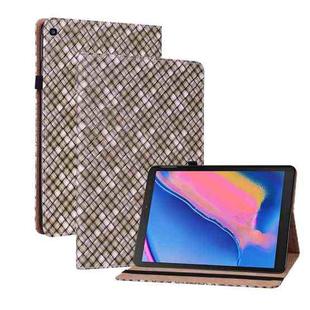 For Samsung Galaxy Tab A 8.0 2019 T290 Color Weave Leather Tablet Case with Holder(Brown)