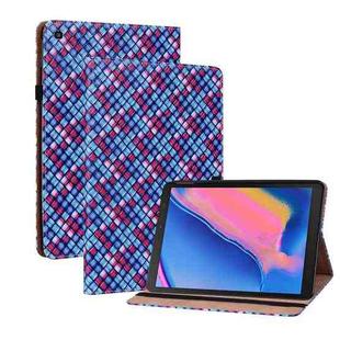 For Samsung Galaxy Tab A 8.0 2019 T290 Color Weave Leather Tablet Case with Holder(Blue)
