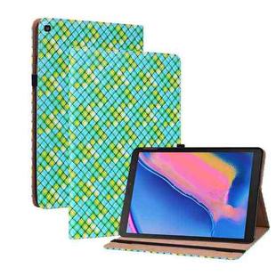 For Samsung Galaxy Tab A 8.0 2019 T290 Color Weave Leather Tablet Case with Holder(Green)
