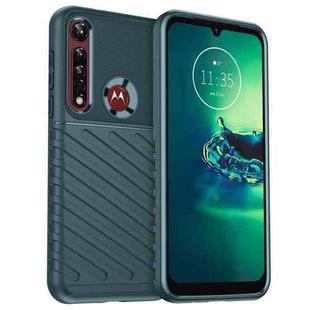 For Motorola One Vision Plus Thunderbolt Shockproof TPU Protective Soft Phone Case(Green)