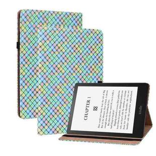 For Amazon Kindle Paperwhite 5 Color Weave Smart Leather Tablet Case(Rainbow)