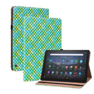 For Amazon Kindle Fire HD8 2020 Color Weave Smart Leather Tablet Case(Green)