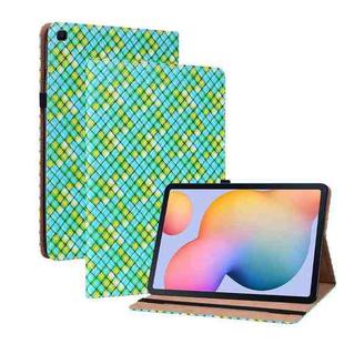 For Samsung Galaxy Tab S6 Lite Color Weave Smart Leather Tablet Case(Green)