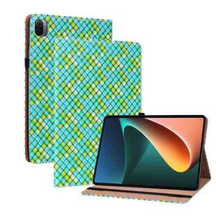 For Xiaomi Pad 5 / 5 Pro Color Weave Smart Leather Tablet Case(Green)