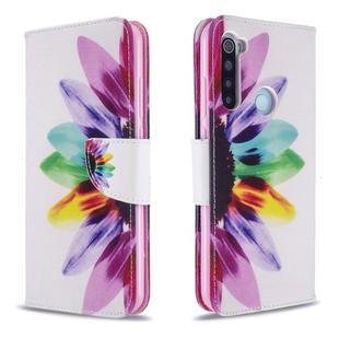 For Xiaomi Redmi 8T Colored Drawing Pattern Horizontal Flip Leather Case with Holder & Card Slots & Wallet(Sun Flower)