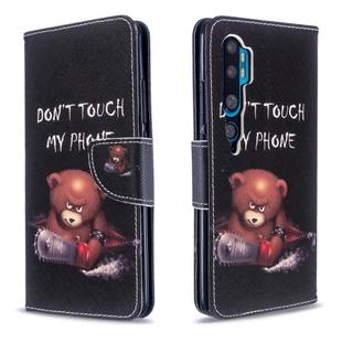 For Xiaomi CC9 Pro / Note 10 / Note 10 Pro Colored Drawing Pattern Horizontal Flip Leather Case with Holder & Card Slots & Wallet(Bear)