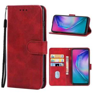 Leather Phone Case For Tecno Camon 15 Pro(Red)
