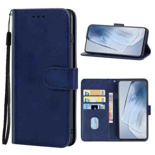 Leather Phone Case For vivo iQOO 7 India(Blue)