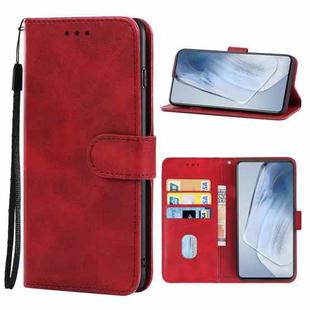 Leather Phone Case For vivo iQOO 7 India(Red)