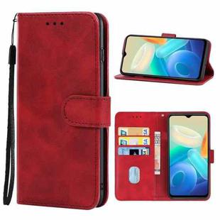 Leather Phone Case For vivo Y76 5G(Red)