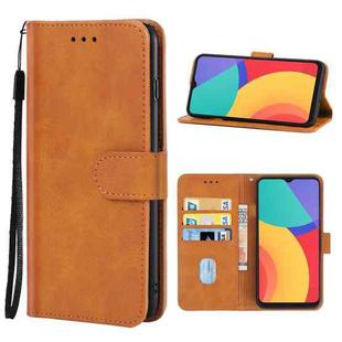 Leather Phone Case For Alcatel 1S(Brown)