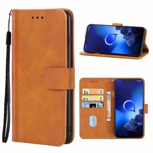 Leather Phone Case For Alcatel 3x 2019(Brown)