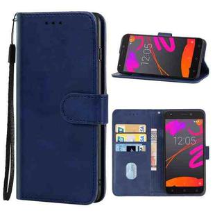 Leather Phone Case For BQ Aquaris M5(Blue)