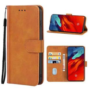 Leather Phone Case For Lenovo Z6 Pro(Brown)