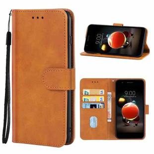 Leather Phone Case For LG K9(Brown)