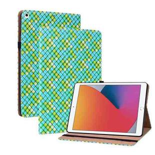 Color Weave Smart Leather Tablet Case For iPad 10.2 2019/Air 2019/10.5/10.2 2020/2021(Green)