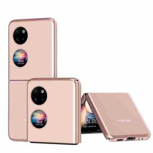 For Huawei P50 Pocket Skin Feel Frosted Electroplated Phone Case(Rose Gold)