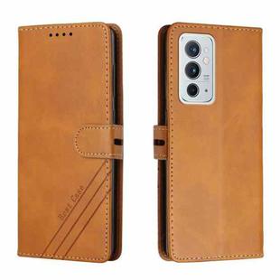 For OnePlus 9RT 5G Cow Texture Leather Phone Case(Yellow)
