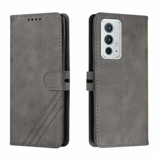 For OnePlus 9RT 5G Cow Texture Leather Phone Case(Grey)