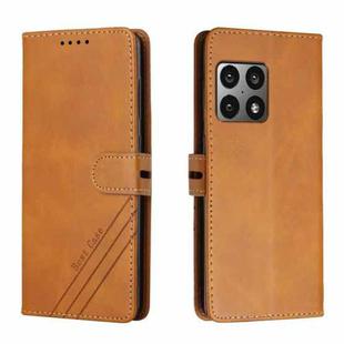 For OnePlus 10 Pro 5G Cow Texture Leather Phone Case(Yellow)