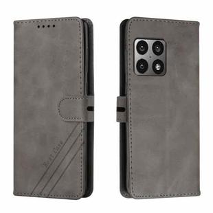 For OnePlus 10 Pro 5G Cow Texture Leather Phone Case(Grey)