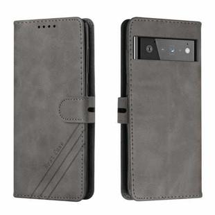 For Google Pixel 6 Pro Cow Texture Leather Phone Case(Grey)