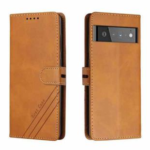 For Google Pixel 6 Cow Texture Leather Phone Case(Yellow)