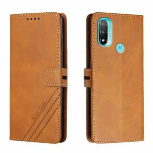 For Motorola Moto E20 Cow Texture Leather Phone Case(Yellow)