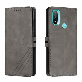 For Motorola Moto E20 Cow Texture Leather Phone Case(Grey)