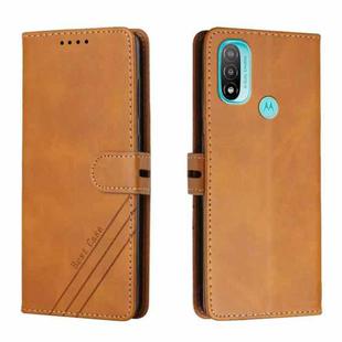 For Motorola Moto E30 / E40 Cow Texture Leather Phone Case(Yellow)