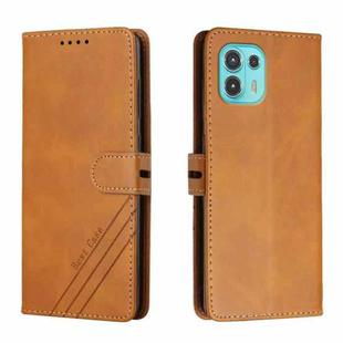 For Motorola Edge 20 Lite Cow Texture Leather Phone Case(Yellow)