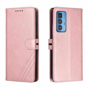 For Motorola Edge 20 Pro Cow Texture Leather Phone Case(Rose Gold)