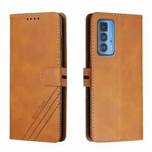 For Motorola Edge 20 Pro Cow Texture Leather Phone Case(Yellow)