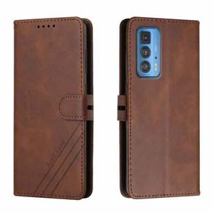 For Motorola Edge 20 Pro Cow Texture Leather Phone Case(Brown)