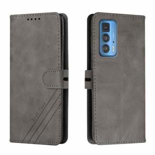 For Motorola Edge 20 Pro Cow Texture Leather Phone Case(Grey)