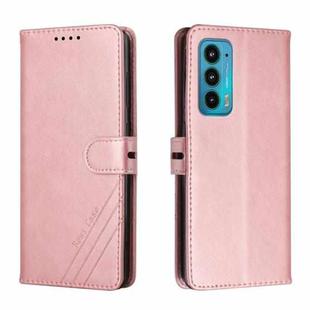 For Motorola Edge 20 Cow Texture Leather Phone Case(Rose Gold)