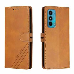 For Motorola Edge 20 Cow Texture Leather Phone Case(Yellow)