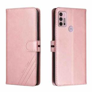 For Motorola Moto G Power 2022 Cow Texture Leather Phone Case(Rose Gold)