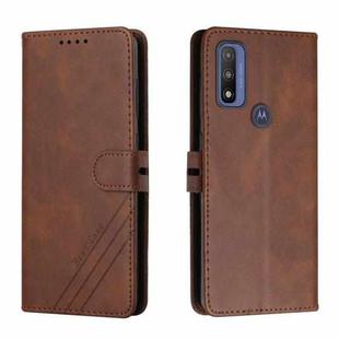 For Motorola Moto G Pure Cow Texture Leather Phone Case(Brown)