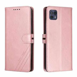 For Motorola Moto G50 5G Cow Texture Leather Phone Case(Rose Gold)