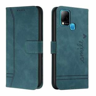For Infinix Hot 10s Retro Skin Feel TPU + PU Leather Phone Case(Dark Green)